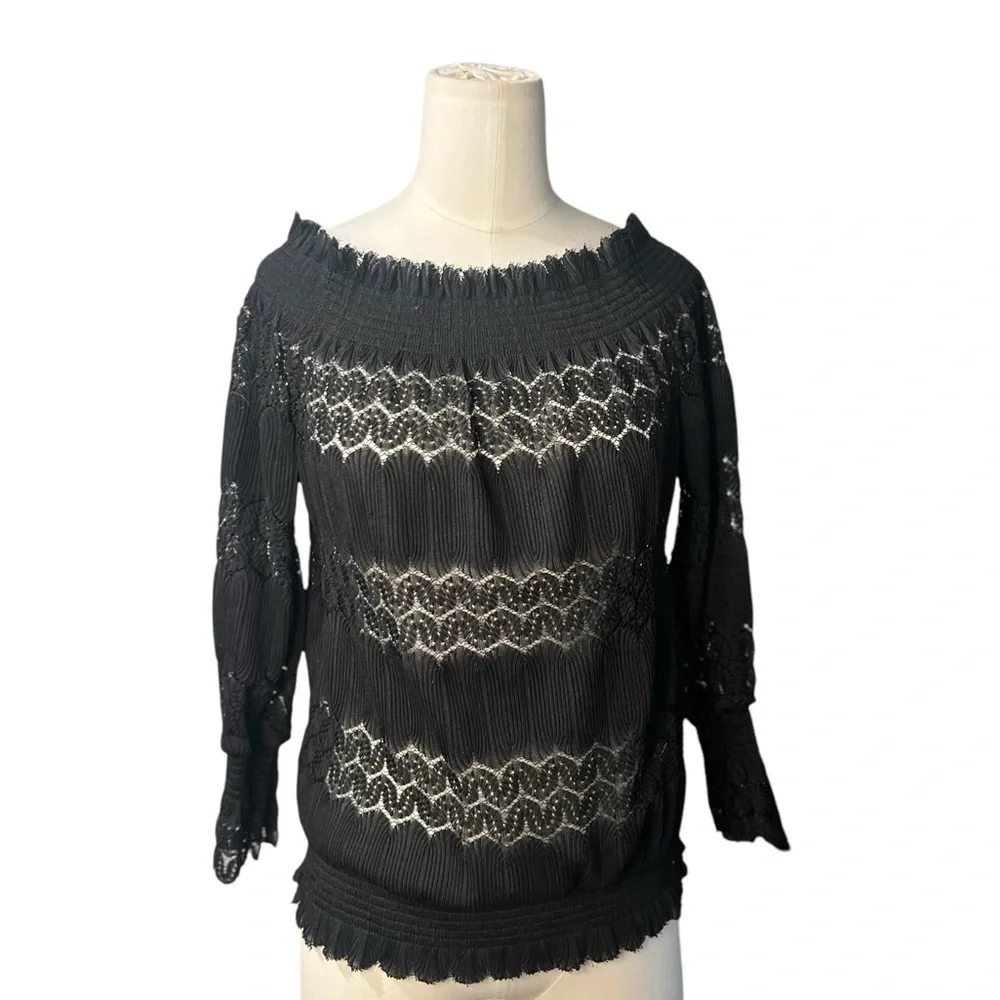 NWT Anthropologie Deletta Riley Off the Shoulder Top Womens Size XS